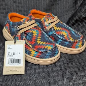 Colorful Aztec Ariat Hilos Slip Ons.